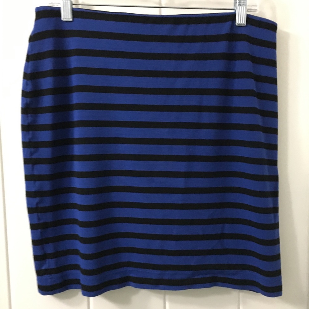 Loft Pull On Stripe Skirt